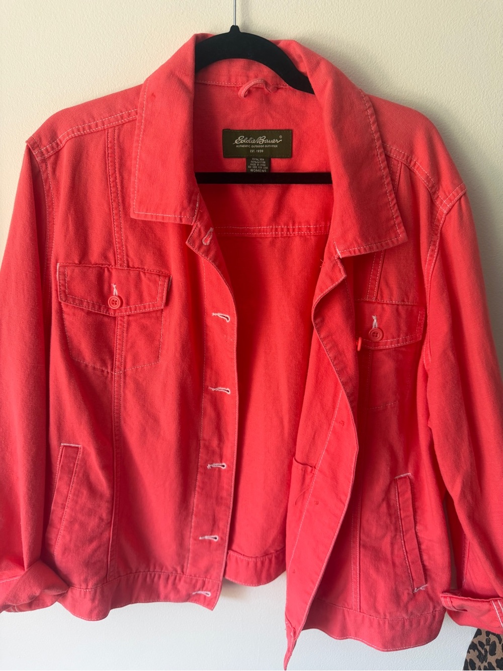 Eddie Bauer Bright Coral Jean Jacket - Women's